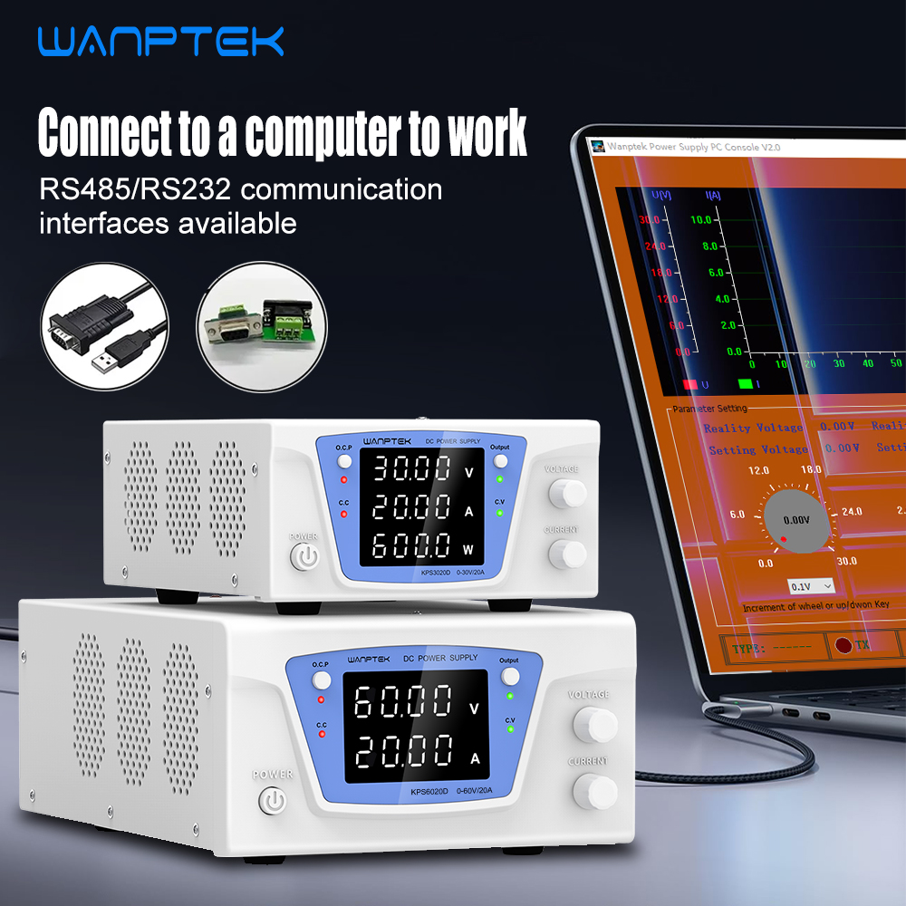 Wanptek RS485/RS232 Alimentato - Programmable Dc Power Supply 60V 10A recensione e prezzo