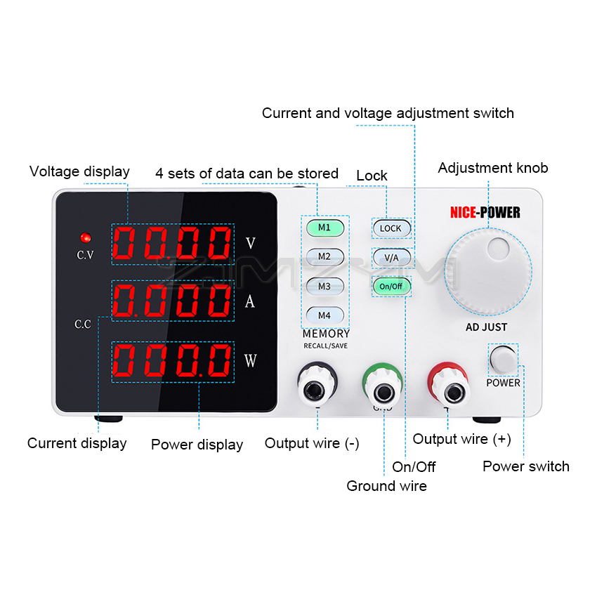 Alimentatore regolato programm - High Precision Adjustable Lab Power Supply 120V 3A recensione e prezzo
